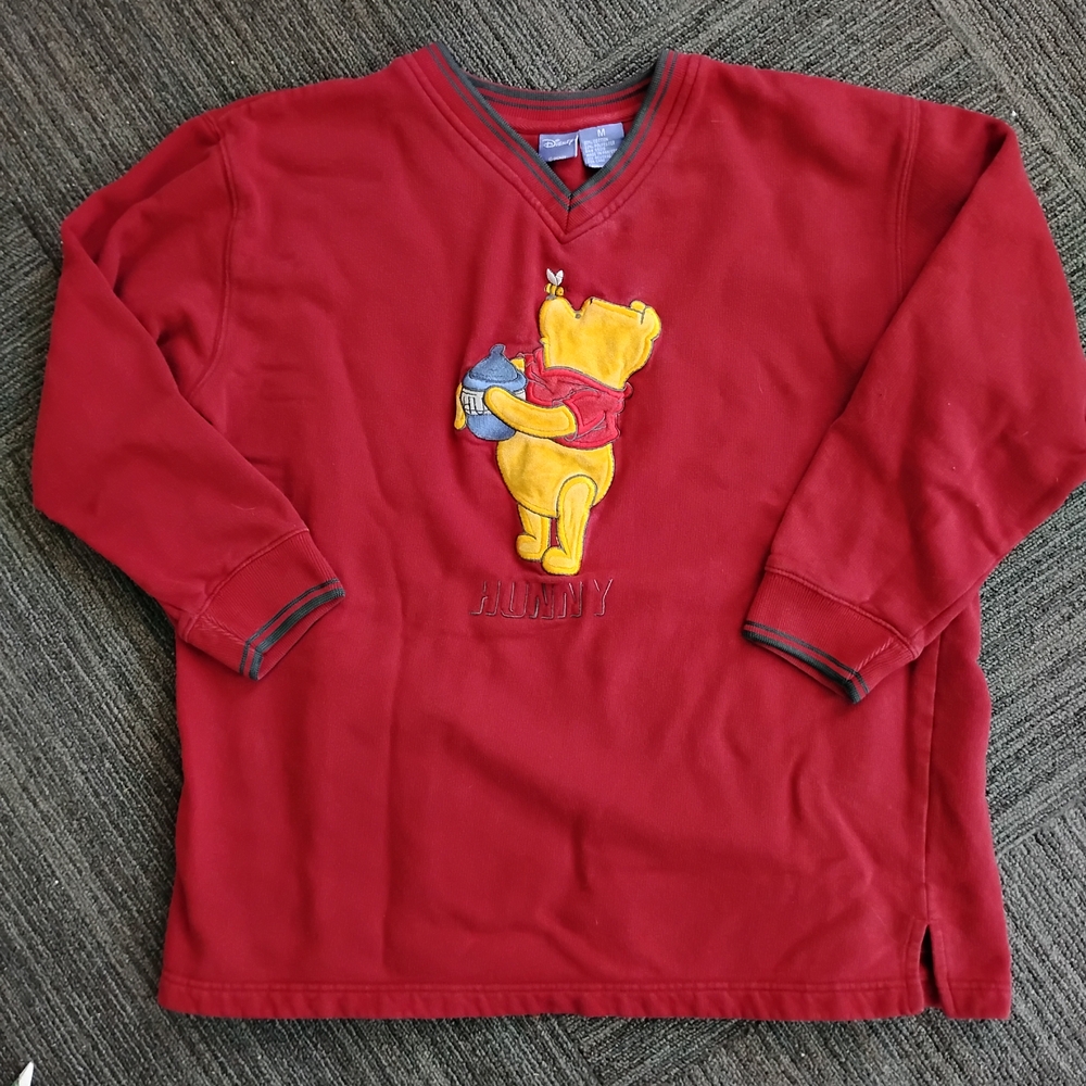 Disney Red Winnie the Pooh Sweatshirt, Women's Pooh, 90s Pooh Shirt